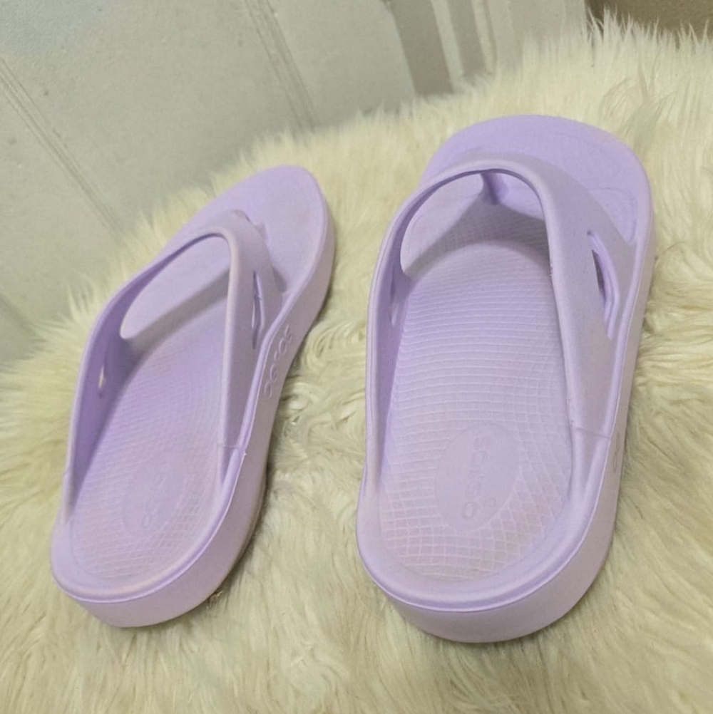 OOFOS OOriginal Unisex Lavender Flip Flops- Size M10/W12 - Picture 3 of 10